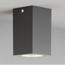 Φωτιστικό Σποτ Οροφής Τετράγωνο με ντουί GU10 Polycarbonate Ανθρακί IP44